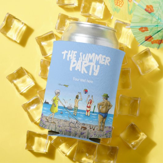 ビーチでのサマーパーティー 缶クーラー (インサイチュ 夏)