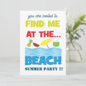ビーチでのサマー・パーティで私を見つけて 招待状 (スタンド正面)