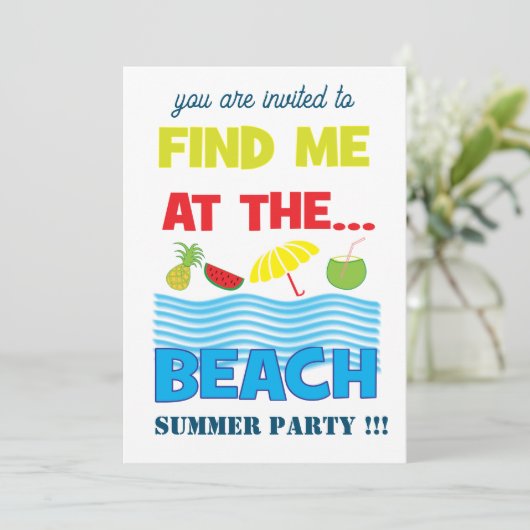 ビーチでのサマー・パーティで私を見つけて 招待状 (スタンド正面)