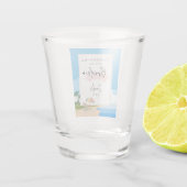 ビーチでのブライズパーティー カスタマイズ ショットグラス (裏面)