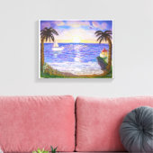 ビーチでの休暇 キャンバスプリント (インサイチュ (リビング))