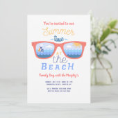 ビーチでの夏の特別な招待状 招待状 (スタンド正面)