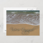 ビーチでの婚約発表 案内ポストカード (正面/裏面)