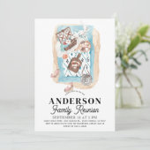 ビーチでの家族再会ピクニック 招待状 (スタンド正面)