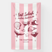 ビーチでの最後のバチェロレッテパーティー マーメイド 横断幕 (縦)