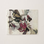 ビーチでの決闘で死ぬまで戦う海賊たち ジグソーパズル (横)