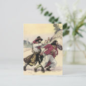 ビーチでの決闘で死ぬまで戦う海賊 ポストカード (スタンド正面)