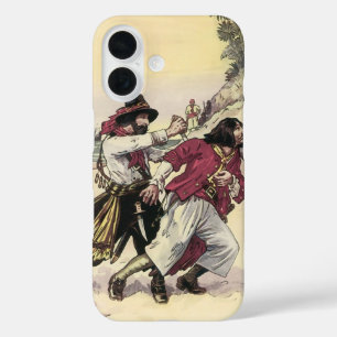 ビーチでの決闘、死ぬまで戦う海賊 iPhone 16ケース
