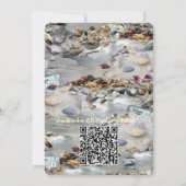 ビーチでの海辺の結婚式の祝い,  招待状 (裏面)