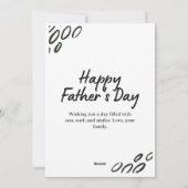 ビーチでの父の日カード シーズンカード (裏面)