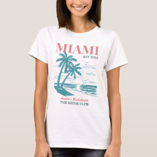 ビーチでの独身最後の女友達パーティー　夏の女子旅　マイアミ Tシャツ