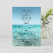 ビーチでの目的地ウェディング　保存日発表 セーブザデート (スタンド正面)