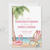 ビーチでの目的地バチェロレッテウィークエンド 招待状 (正面)