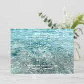 ビーチでの結婚式の保存日付 セーブザデート (スタンド正面)