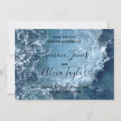 ビーチでの結婚式の保存日付 セーブザデート (正面)