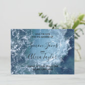 ビーチでの結婚式の保存日付 セーブザデート (スタンド正面)