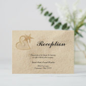 ビーチでの結婚式の招待状 エンクロージャーカード (スタンド正面)