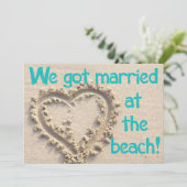 ビーチでの結婚式の招待状 招待状 (スタンド正面)