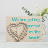 ビーチでの結婚式の招待状 招待状 (スタンド正面)