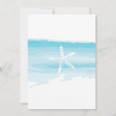 ビーチでの結婚式リハーサルディナー ☆ ヒトデと海 招待状 (裏面)