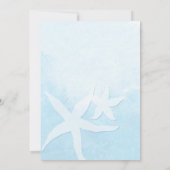 ビーチでの結婚式 エアメール 招待状 (裏面)