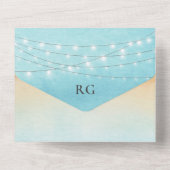 ビーチでの結婚式 オールインワン招待状 (裏面)