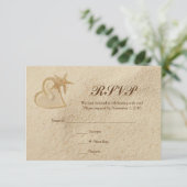 ビーチでの結婚式 返信 砂とハート (スタンド正面)