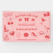 ビーチでの花嫁の最後の夜の海岸の落書き 横断幕 (横)