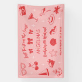 ビーチでの花嫁の最後の夜の海岸の落書き 横断幕 (縦)