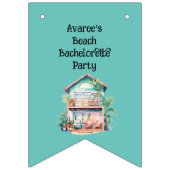 ビーチでの花嫁の独身最後のバーティー バンティングフラッグ (第1の旗)