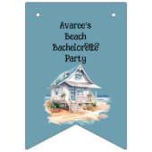 ビーチでの花嫁の独身最後のバーティー バンティングフラッグ (第3の旗)