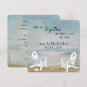 ビーチでの誓いの更新式 招待状 (正面/裏面)