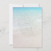 ビーチでの誓い 現代 カジュアル サンゴ 招待状 (裏面)