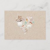 ビーチでの貝殻とヒトデのウェディング 挿入カード エンクロージャーカード (裏面)