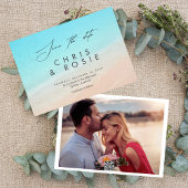 ビーチでは、湖航海のの結婚式の日付を保存 セーブザデート