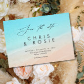 ビーチでは、湖航海のの結婚式の日付を保存 セーブザデート