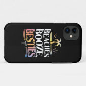 ビーチでアルコールと友達とココナッツの木 サマー Case-Mate iPhoneケース (裏面(横))