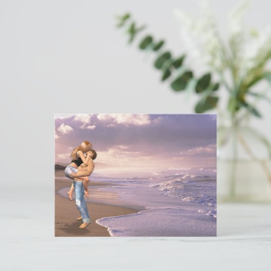 ビーチでイエスと言ったコピー 案内ポストカード (スタンド正面)