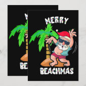 ビーチでクリスマス・イン・ジュライ　サンタのフン 招待状 (正面/裏面)