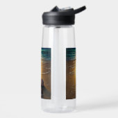 ビーチでサンセットとシェル ウォーターボトル (左面)