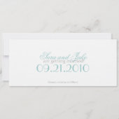 ビーチでセーブ・ザ・デート発表 セーブザデート (裏面)