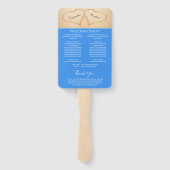 ビーチでハートのウェディング式プログラム ハンド ハンドファン (裏面)