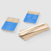 ビーチでハートのウェディング式プログラム 手  ハンドファン (組立なし)