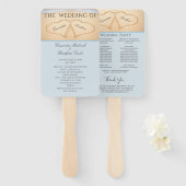 ビーチでハートの結婚式　プログラム　手 ハンドファン (正面&裏面)