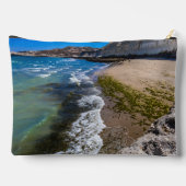 ビーチでプエルトピラミデス，アルゼンチン アクセサリーポーチ (裏面)