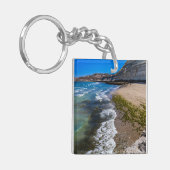 ビーチでプエルトピラミデス,アルゼンチン キーホルダー (正面左)