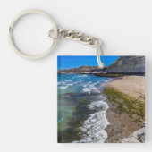 ビーチでプエルトピラミデス,アルゼンチン キーホルダー (正面)