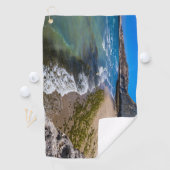 ビーチでプエルトピラミデス，アルゼンチン ゴルフタオル (インサイチュ)