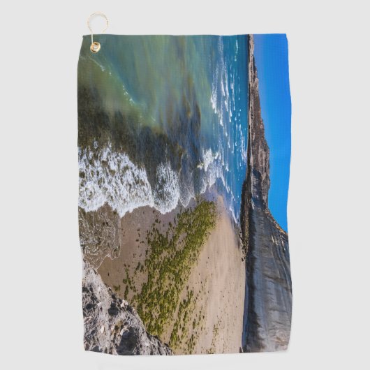 ビーチでプエルトピラミデス，アルゼンチン ゴルフタオル (正面)