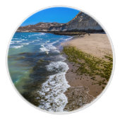 ビーチでプエルトピラミデス，アルゼンチン セラミックノブ (正面)